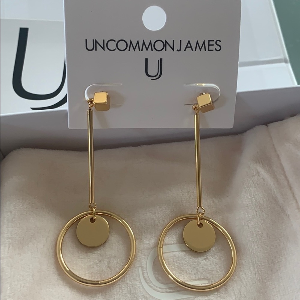 Gold post earrings